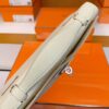 Hermes Mini kelly pochette Epsom Creamy White Silver Hardware 22cm Full Handmade