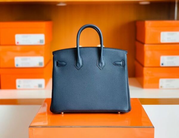 mmexport1675759269007-1024x789-1 Hermes Birkin Togo bi-color Deep Blue & Orange Silver Hardware 25cm Full Handmade