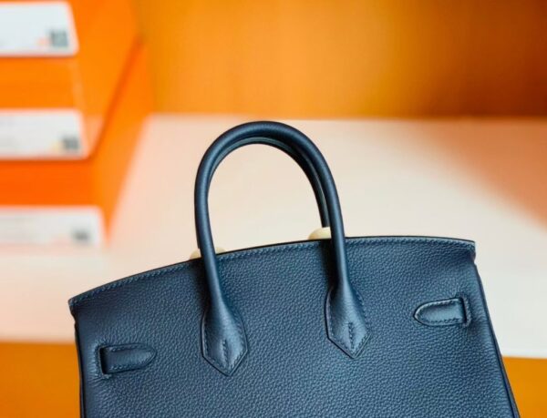mmexport1675759271812-1024x783-1 Hermes Birkin Togo bi-color Deep Blue & Orange Silver Hardware 25cm Full Handmade