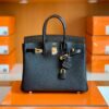 Hermes Birkin Touch Togo & Matte Alligator ck89 Noir Gold Hardware 25cm Full Handmade