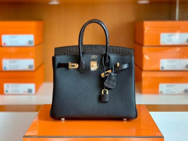 mmexport1675759308275-1024x768-1 Hermes Birkin Touch Togo & Matte Alligator ck89 Noir Gold Hardware 25cm Full Handmade
