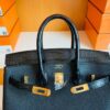 Hermes Birkin Touch Togo & Matte Alligator ck89 Noir Gold Hardware 25cm Full Handmade