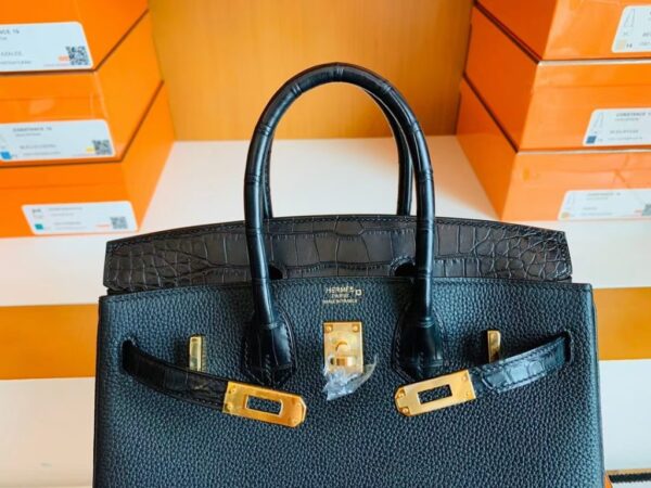 mmexport1675759314030-1024x768-1 Hermes Birkin Touch Togo & Matte Alligator ck89 Noir Gold Hardware 25cm Full Handmade
