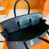 Hermes Birkin Touch Togo & Matte Alligator ck89 Noir Gold Hardware 25cm Full Handmade