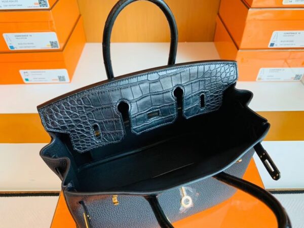 mmexport1675759315537-1024x768-1 Hermes Birkin Touch Togo & Matte Alligator ck89 Noir Gold Hardware 25cm Full Handmade
