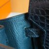 Hermes Birkin Touch Togo & Matte Alligator ck89 Noir Gold Hardware 25cm Full Handmade