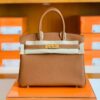 Hermes Birkin Togo CK37 Golden Brown Gold Hardware 30cm Full Handmade