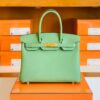 Hermes Birkin Togo Avocado green Gold Hardware 30cm Full Handmade