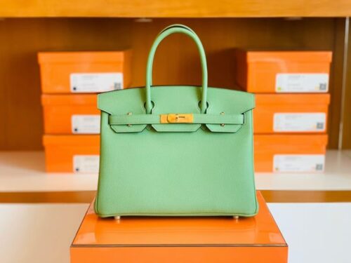 Hermes Birkin Togo Avocado green Gold Hardware 30cm Full Handmade