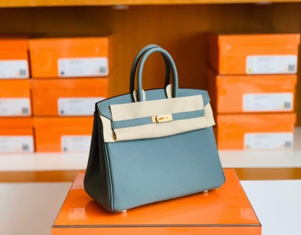 Hermes Birkin Togo 63 Almond green Gold Hardware 25cm Full Handmade