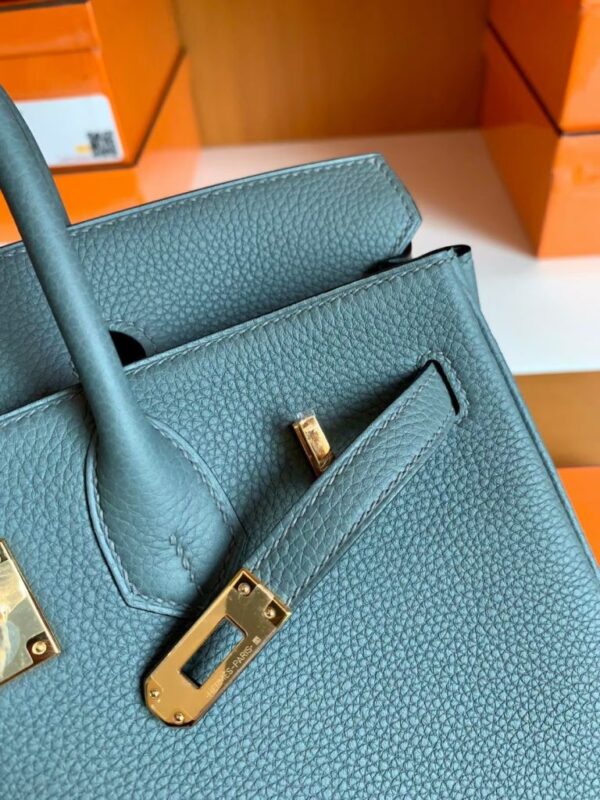 Hermes Birkin Togo 63 Almond green Gold Hardware 25cm Full Handmade