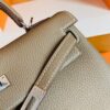 Hermes Kelly Togo 18 etoupe grey Silver Hardware 25cm Full Handmade