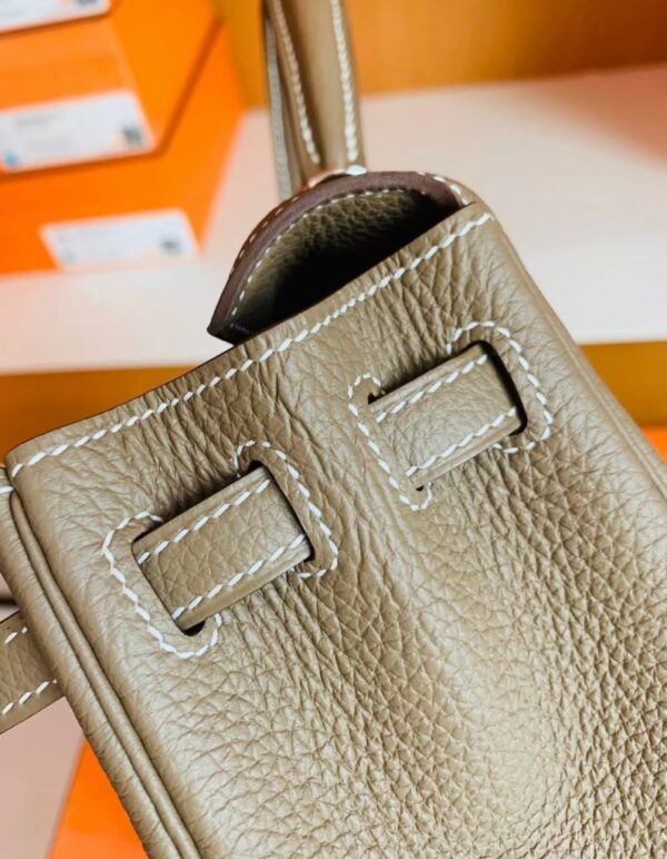 mmexport1675759652362-796x1024-1 Hermes Kelly Togo 18 etoupe grey Silver Hardware 25cm Full Handmade