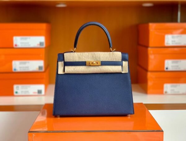 mmexport1675760557689-1024x774-1 Hermes Kelly Epsom gem blue Gold Hardware 25cm Full Handmade