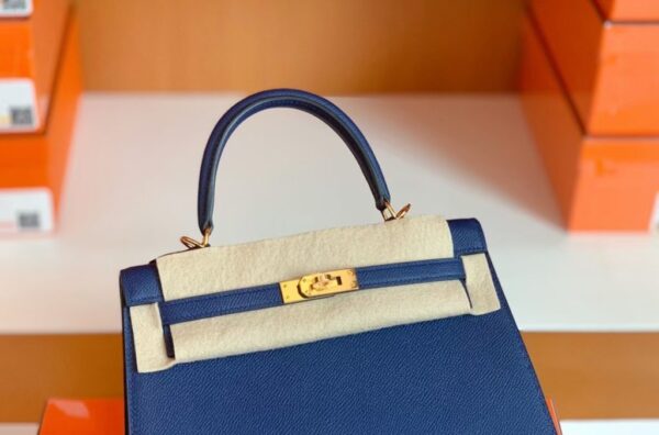 mmexport1675760562079-1024x675-1 Hermes Kelly Epsom gem blue Gold Hardware 25cm Full Handmade