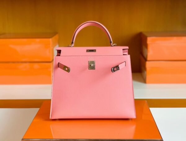 mmexport1675760625917-1024x776-1 Hermes Kelly Epsom 1Q Creamy Pink Silver Hardware 25cm Full Handmade