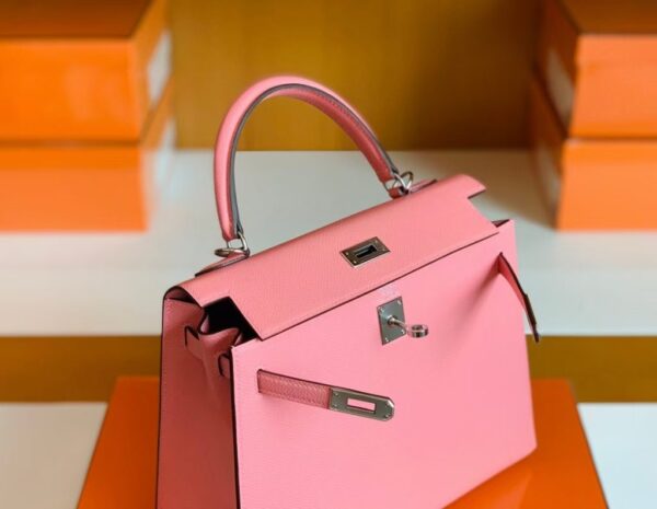 mmexport1675760627689-1024x793-1 Hermes Kelly Epsom 1Q Creamy Pink Silver Hardware 25cm Full Handmade