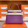 Hermes Kelly swift P9 Anemone Purple Gold Hardware 28cm Full Handmade