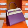 Hermes Kelly swift P9 Anemone Purple Gold Hardware 28cm Full Handmade