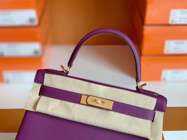 mmexport1675760713218-1024x768-1 Hermes Kelly swift P9 Anemone Purple Gold Hardware 28cm Full Handmade