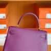 Hermes Kelly swift P9 Anemone Purple Gold Hardware 28cm Full Handmade