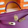 Hermes Kelly swift P9 Anemone Purple Gold Hardware 28cm Full Handmade