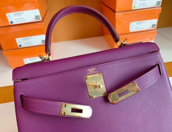 mmexport1675760719056-1024x785-1 Hermes Kelly swift P9 Anemone Purple Gold Hardware 28cm Full Handmade