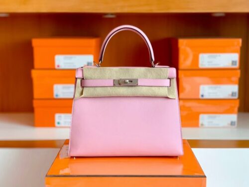 Hermes Kelly Epsom X9 mallow purple Silver Hardware 28cm Full Handmade