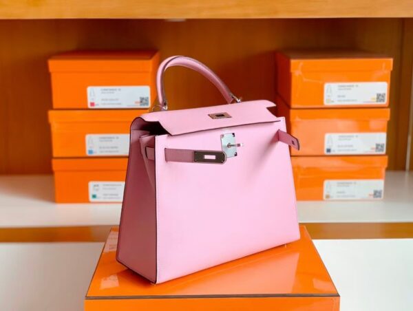 Hermes Kelly Epsom X9 mallow purple Silver Hardware 28cm Full Handmade