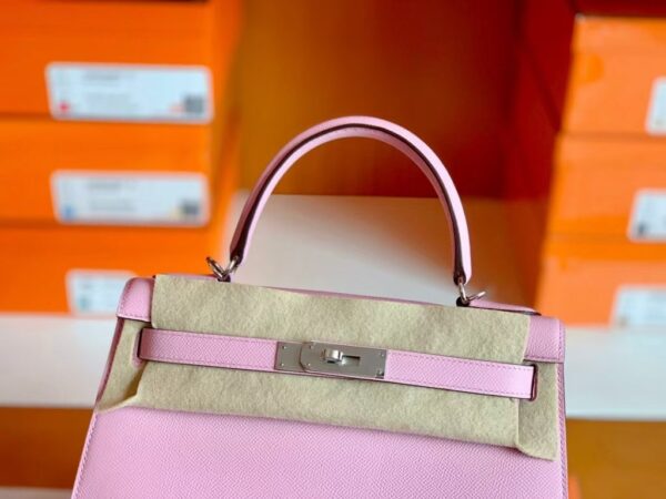 Hermes Kelly Epsom X9 mallow purple Silver Hardware 28cm Full Handmade
