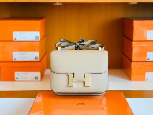 Hermes Constance Epsom s2 trench grey Silver Hardware 24cm Full Handmade