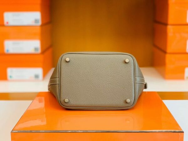 mmexport1675761363539-1024x768-1 Hermes Picotin Lock TC Leather etoupe grey Silver Hardware 18cm Full Handmade