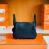 Hermes Mini Lindy Togo CK89 Noir Gold Hardware 19cm Full Handmade