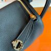 Hermes Mini Lindy Togo CK89 Noir Gold Hardware 19cm Full Handmade