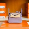 mmexport1675761547343-1024x785-1 Hermes Mini Lindy Togo 4W Taro purple Silver Hardware 19cm Full Handmade
