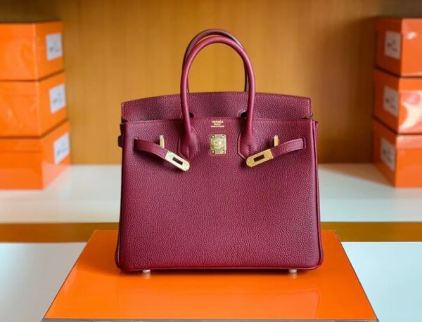 mmexport1676280435863-1024x783-1 Hermes Birkin Togo K1 Garnet red Gold Hardware 25cm Full Handmade