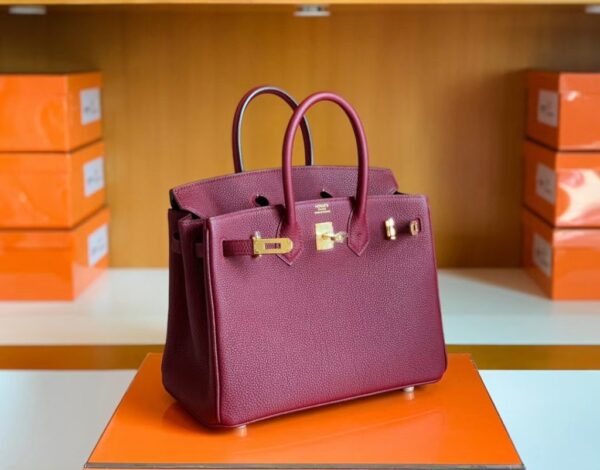 mmexport1676280438806-1024x802-1 Hermes Birkin Togo K1 Garnet red Gold Hardware 25cm Full Handmade