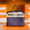 Hermes Birkin Touch Togo & Matte crocodile grape purple Rose Gold Hardware 25cm Full Handmade