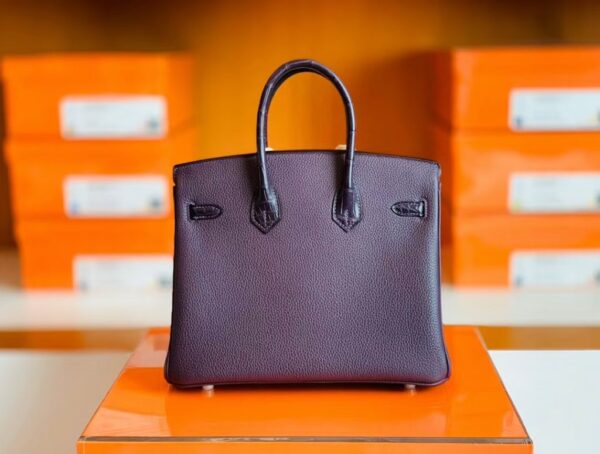 mmexport1676280465876-1024x774-1 Hermes Birkin Touch Togo & Matte crocodile grape purple Rose Gold Hardware 25cm Full Handmade