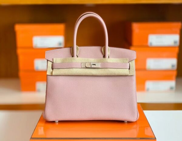 Hermes Birkin Togo 4W wisteria pink Silver Hardware 30cm Full Handmade
