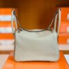 Hermes Lindy TC Leather Pearl grey Silver Hardware 26cm Full Handmade