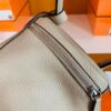 Hermes Lindy TC Leather Pearl grey Silver Hardware 26cm Full Handmade