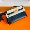 Hermes mini Kelly Pochette Swift Black Gold Hardware 22cm Full Handmade