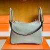 Hermes Lindy TC Leather m8 gris asphalte Silver Hardware 26cm Full Handmade