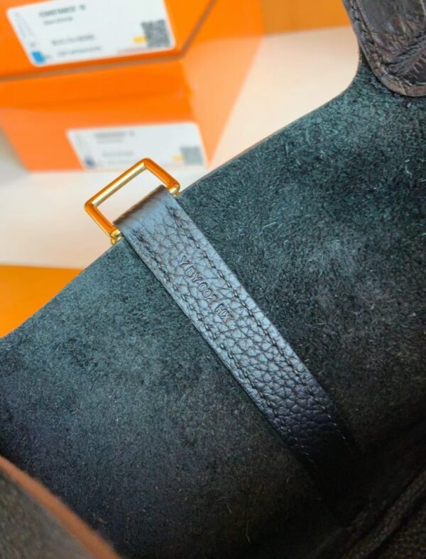 mmexport1676281416711-780x1024-1 Hermes Picotin lock Touch TC & crocodile Black Gold Hardware 18cm Full Handmade