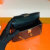 Hermes Mini Kelly Sellier Matte Alligator crocodile Black Gold Hardware 19cm Full Handmade