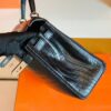 mmexport1676283648287-1024x793-1 Hermes Kelly Matte Alligator Black Silver Hardware 28cm Full Handmade