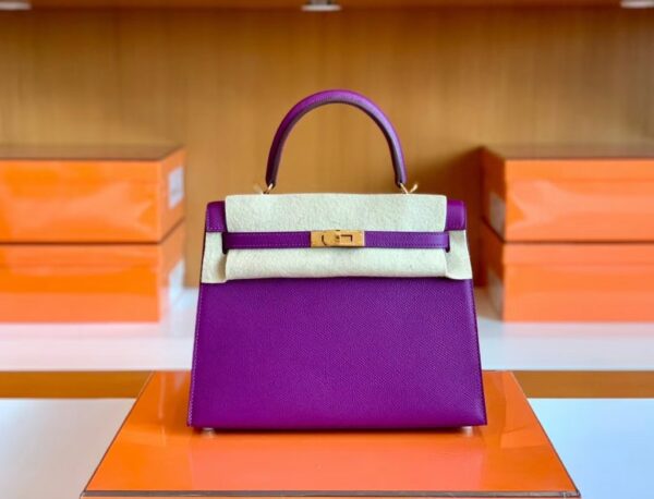 mmexport1676283676269-1024x781-1 Hermes Kelly Epsom p9 actiniae purple Gold Hardware 25cm Full Handmade