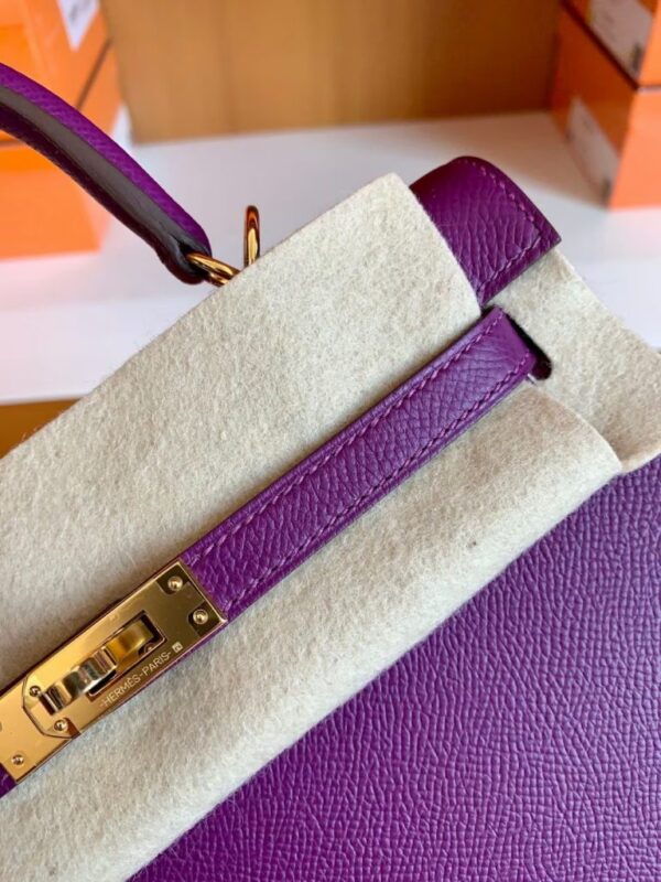 mmexport1676283680602-768x1024-1 Hermes Kelly Epsom p9 actiniae purple Gold Hardware 25cm Full Handmade