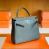 Hermes Kelly Togo 8F tinware grey Silver Hardware 25cm Full Handmade